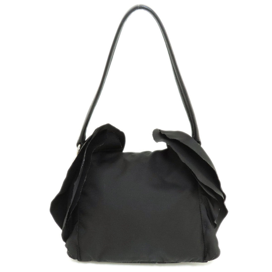 PRADA Handbag Nylon black Frill