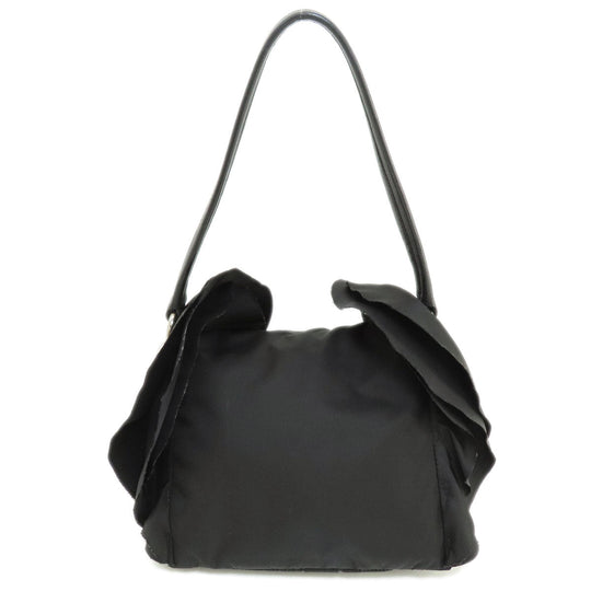 PRADA Handbag Nylon black Frill