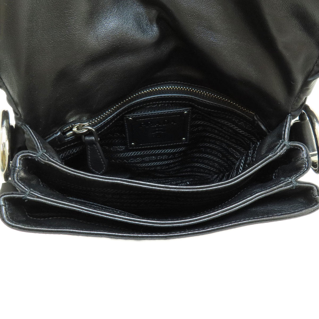 PRADA Handbag Nylon black Frill