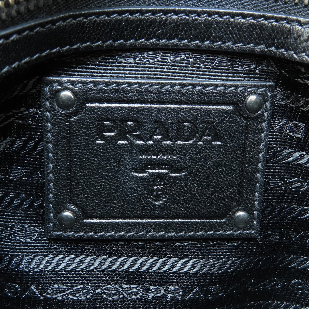 PRADA Handbag Nylon black Frill