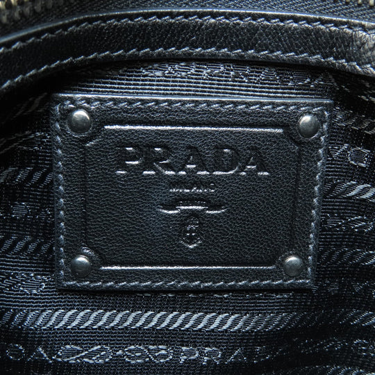 PRADA Handbag Nylon black Frill
