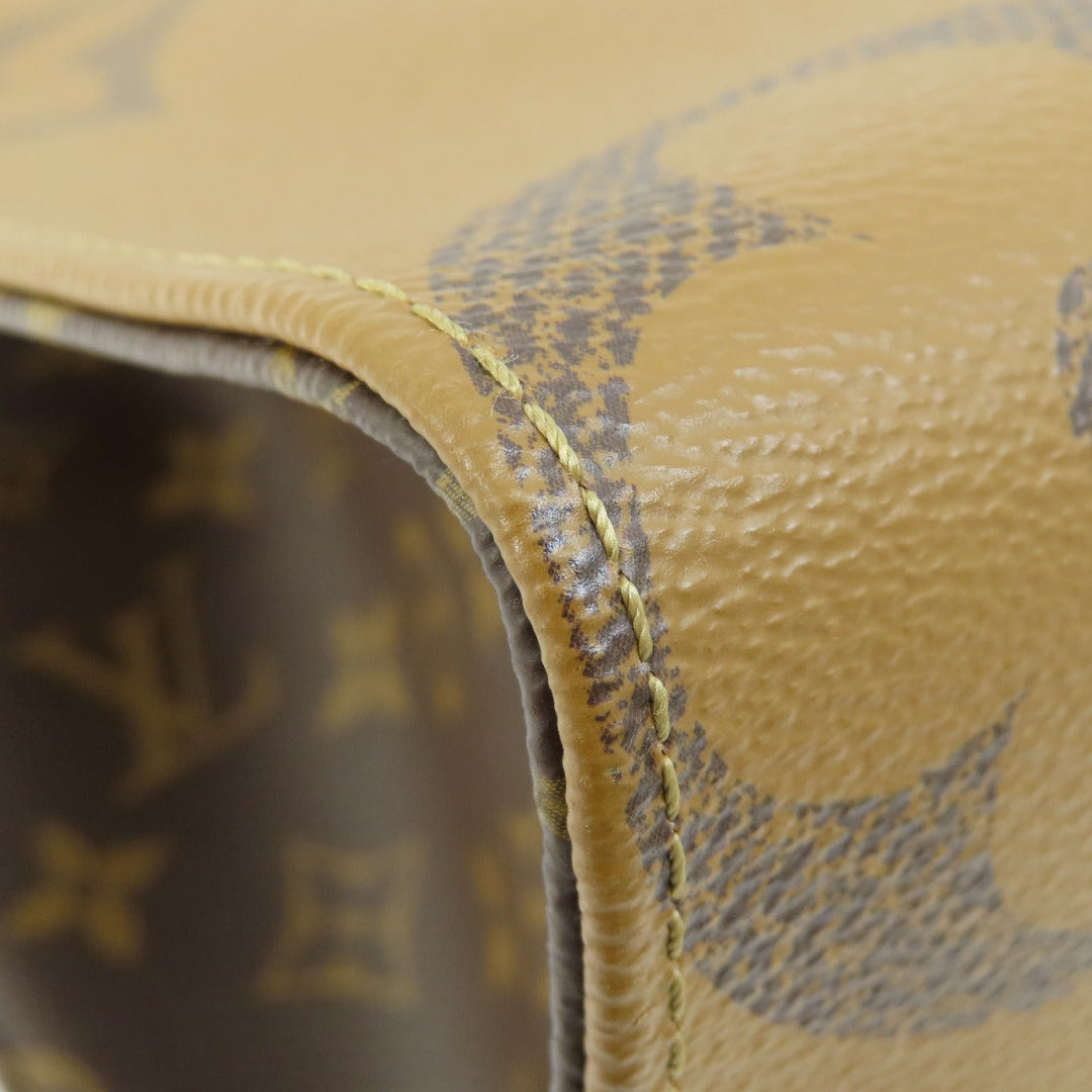 LOUIS VUITTON Tote Bag M45321 Monogram reverse Brown On the Go MM Monogram Giant Women Used Authentic