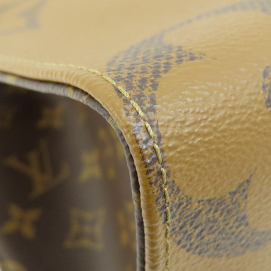 LOUIS VUITTON Tote Bag M45321 Monogram reverse Brown On the Go MM Monogram Giant Women Used Authentic