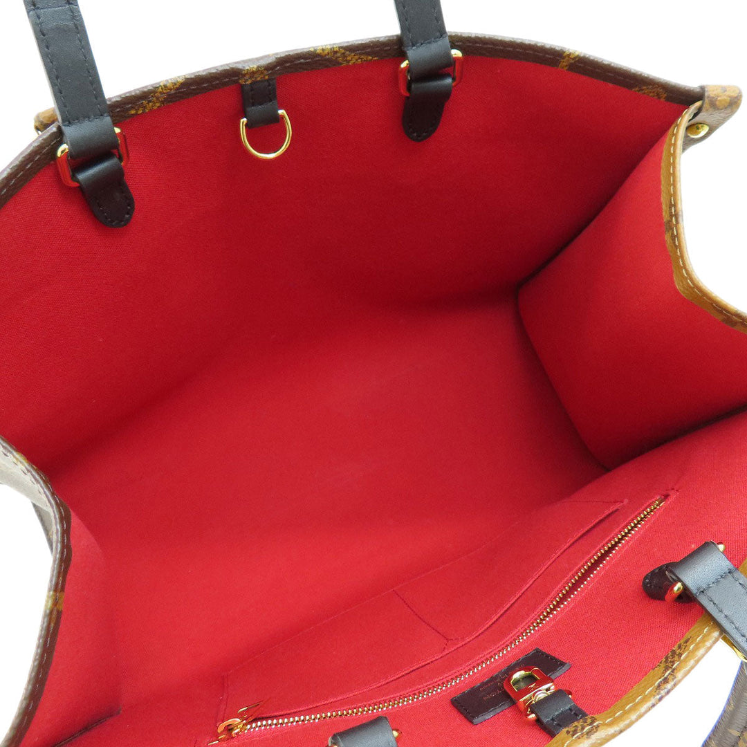 LOUIS VUITTON Tote Bag M45321 Monogram reverse Brown On the Go MM Monogram Giant Women Used Authentic