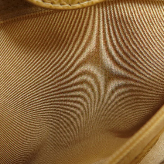 CHANEL Tote Bag Grained Calfskin Skin beige Chain Bag Matelasse Gold Metal Women Used Authentic