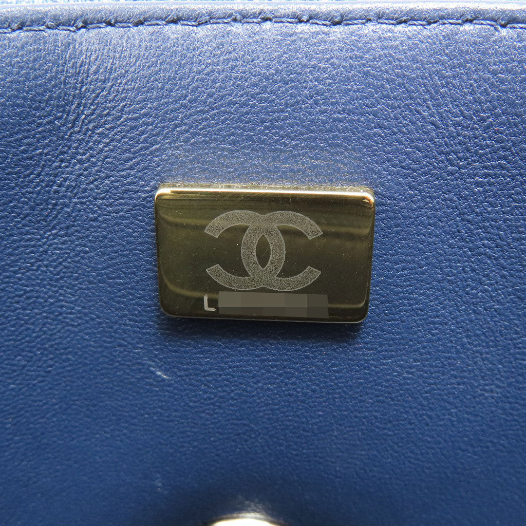 CHANEL Shoulder Bag denim blue ChainShoulder COCO Mark Gold Metal