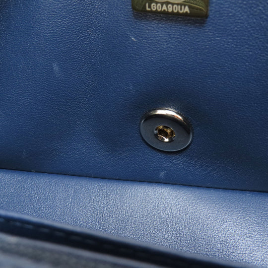 CHANEL Shoulder Bag denim blue ChainShoulder COCO Mark Gold Metal