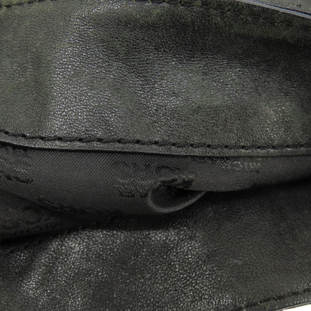 MICHAEL KORS Handbag leather black Zipper 2WAY Women Used Authentic