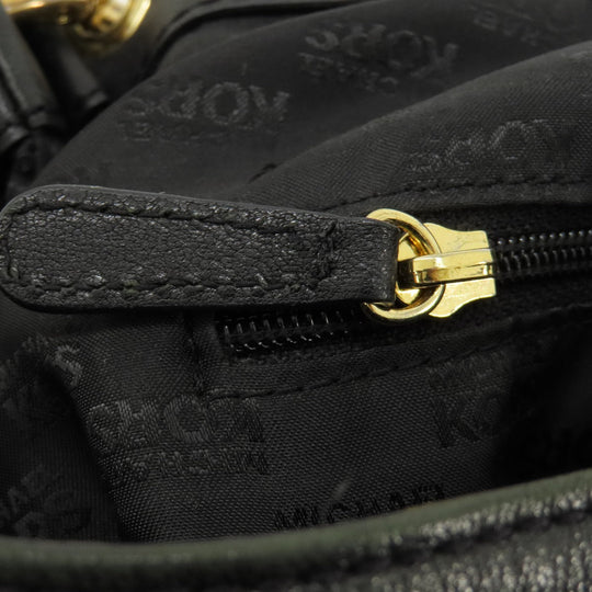 MICHAEL KORS Handbag leather black Zipper 2WAY Women Used Authentic