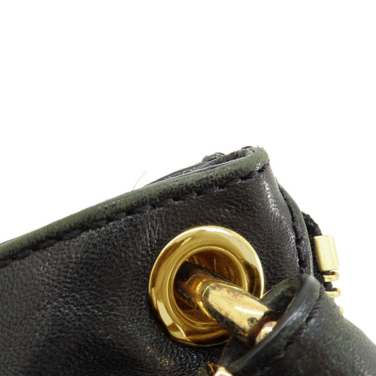 MICHAEL KORS Handbag leather black Zipper 2WAY Women Used Authentic