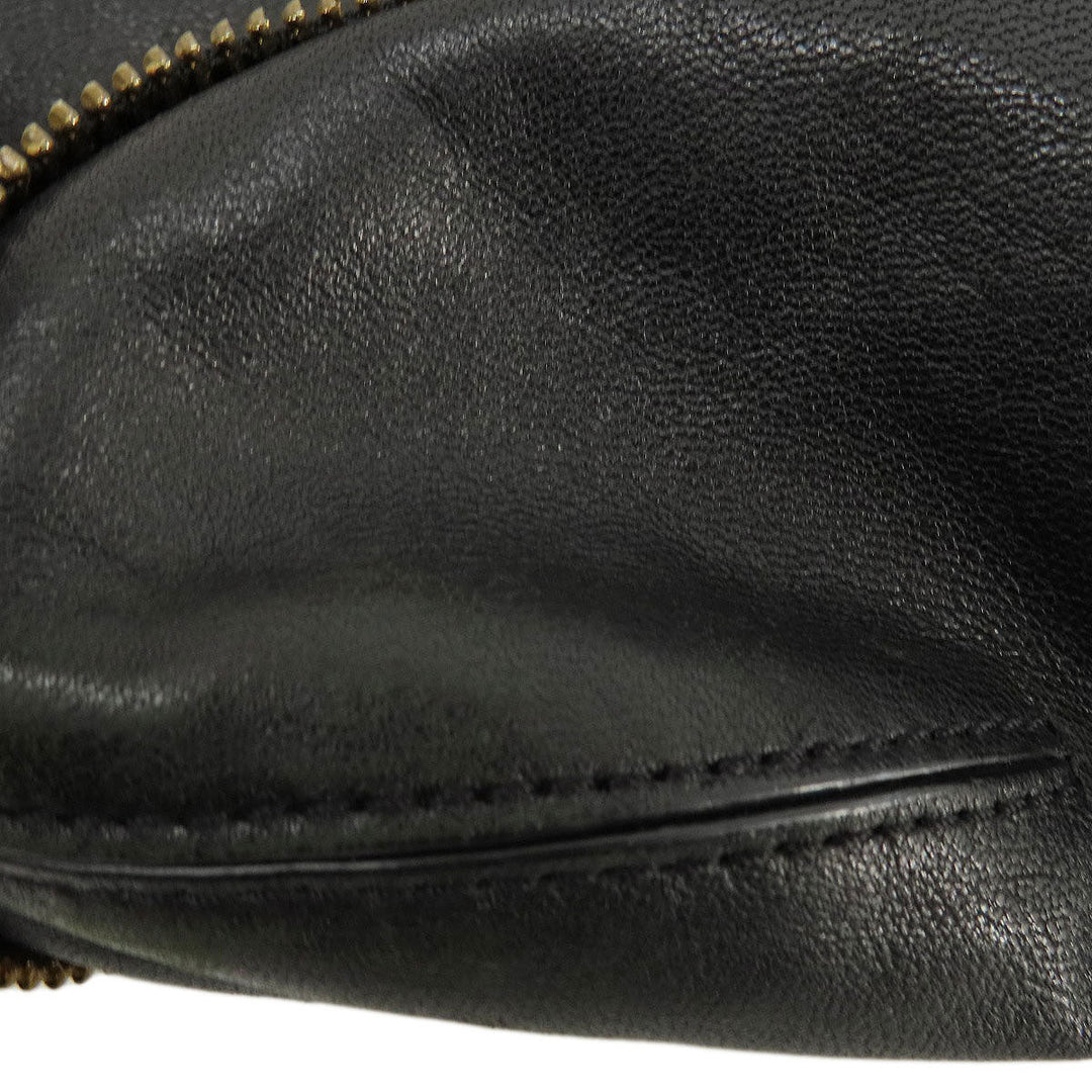 MICHAEL KORS Handbag leather black Zipper 2WAY Women Used Authentic