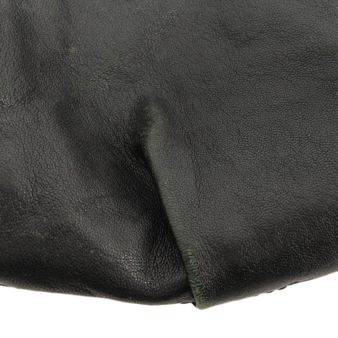 MICHAEL KORS Handbag leather black Zipper 2WAY Women Used Authentic