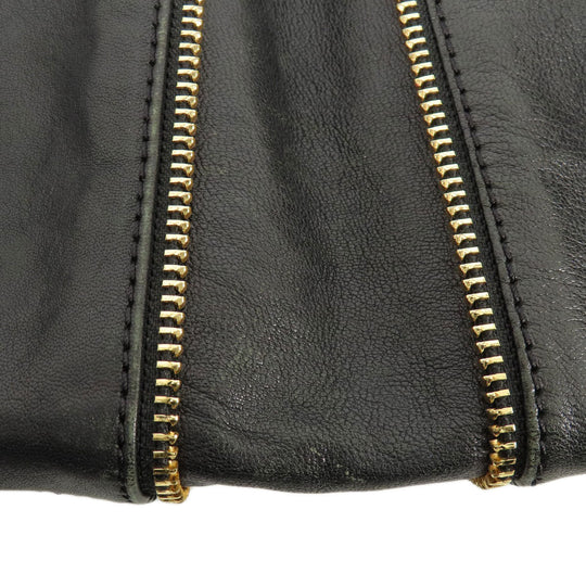 MICHAEL KORS Handbag leather black Zipper 2WAY Women Used Authentic