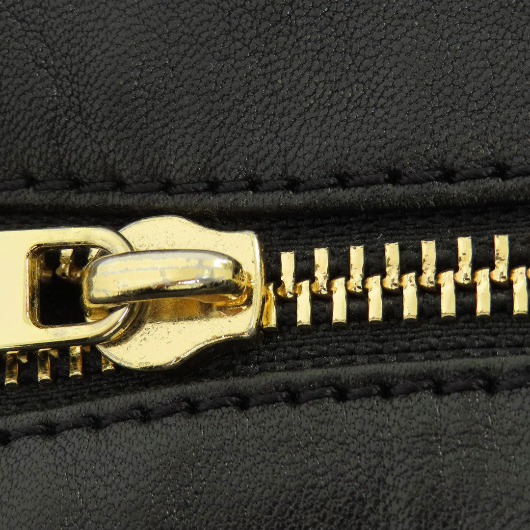 MICHAEL KORS Handbag leather black Zipper 2WAY Women Used Authentic