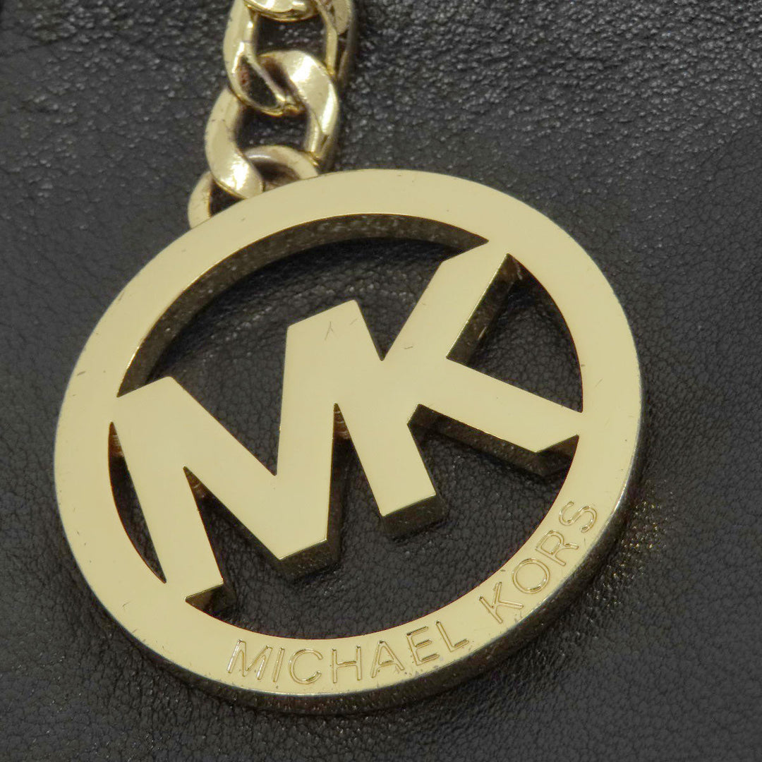 MICHAEL KORS Handbag leather black Zipper 2WAY Women Used Authentic