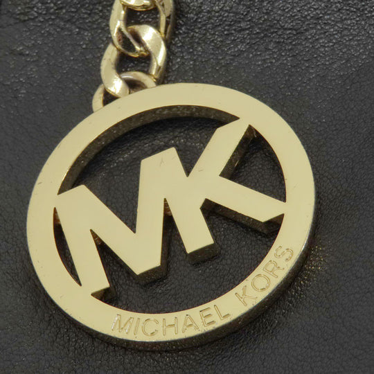 MICHAEL KORS Handbag leather black Zipper 2WAY Women Used Authentic