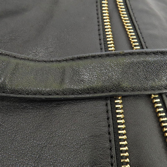 MICHAEL KORS Handbag leather black Zipper 2WAY Women Used Authentic