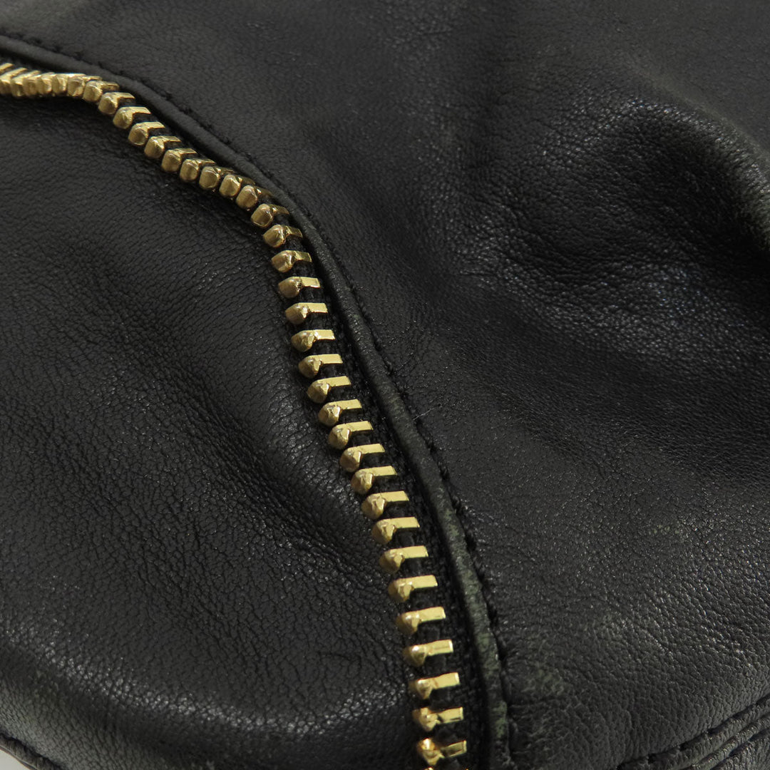 MICHAEL KORS Handbag leather black Zipper 2WAY Women Used Authentic