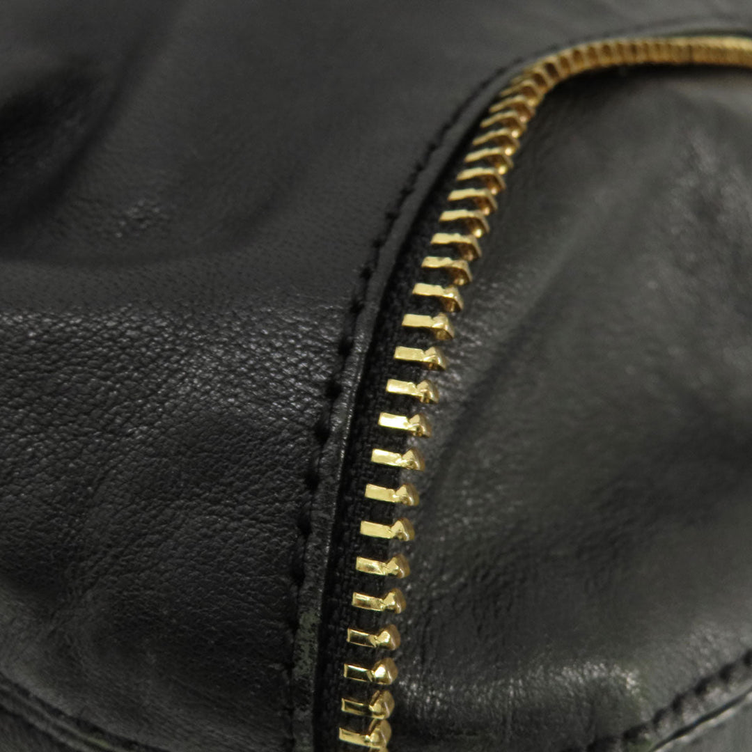 MICHAEL KORS Handbag leather black Zipper 2WAY Women Used Authentic