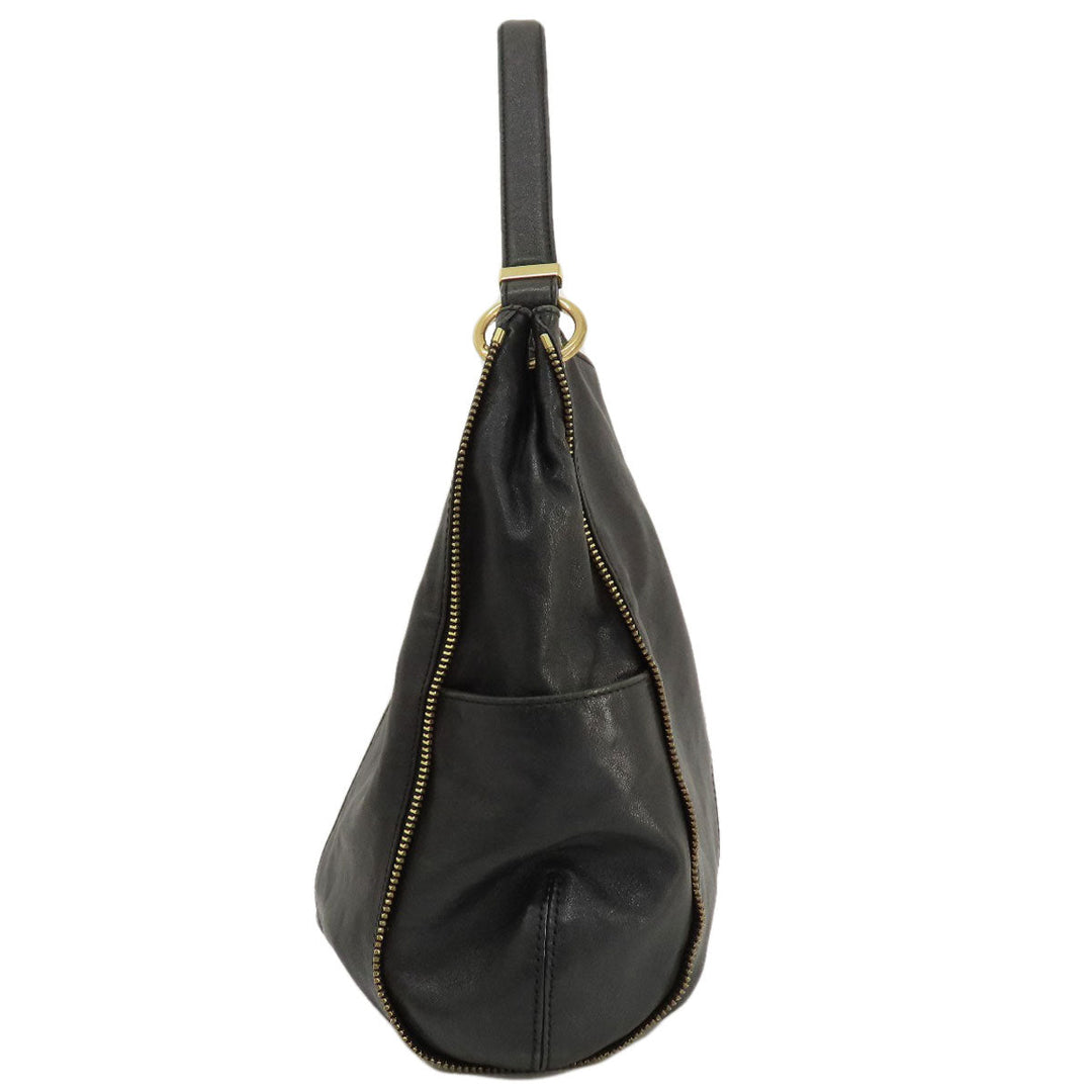 MICHAEL KORS Handbag leather black Zipper 2WAY Women Used Authentic