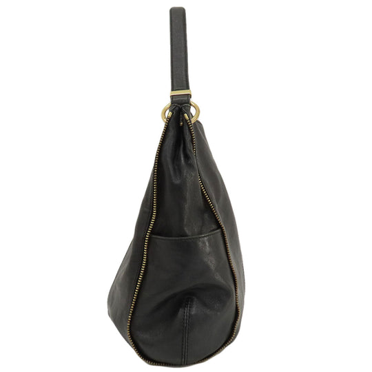 MICHAEL KORS Handbag leather black Zipper 2WAY Women Used Authentic