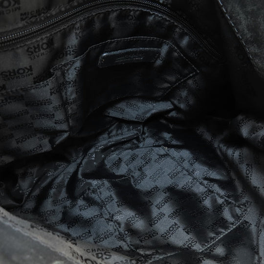 MICHAEL KORS Handbag leather black Zipper 2WAY Women Used Authentic