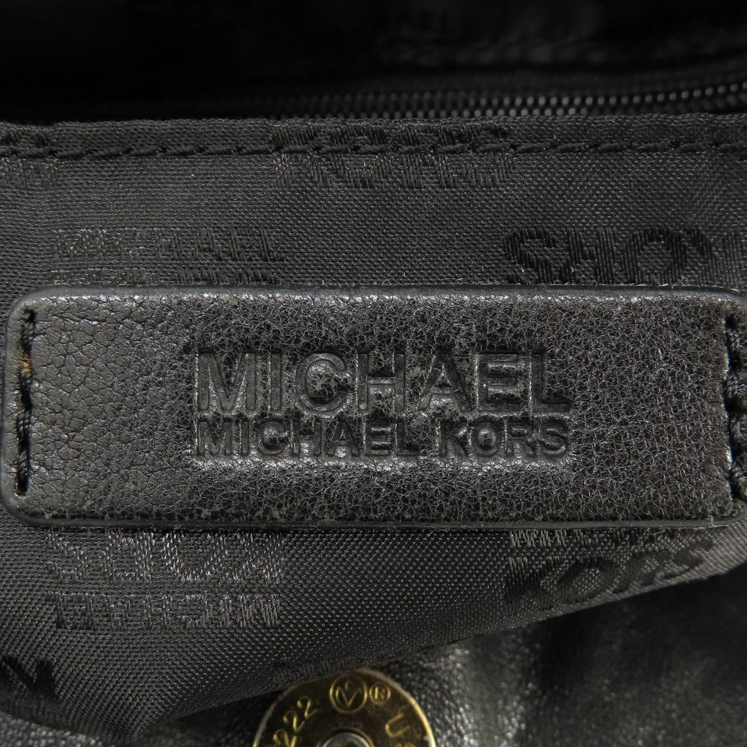 MICHAEL KORS Handbag leather black Zipper 2WAY Women Used Authentic