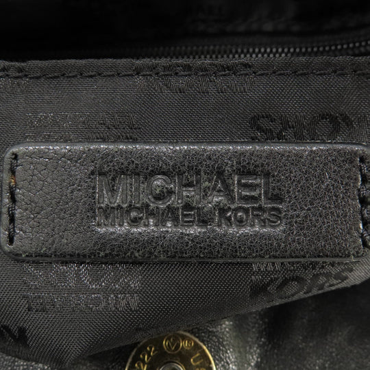 MICHAEL KORS Handbag leather black Zipper 2WAY Women Used Authentic