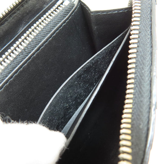 BOTTEGAVENETA Long Wallet Purse leather black INTRECCIATO