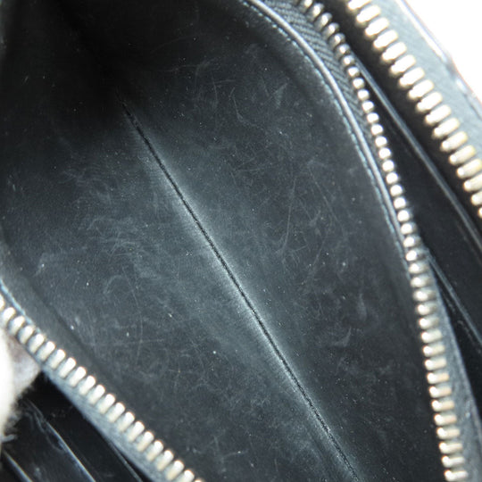 BOTTEGAVENETA Long Wallet Purse leather black INTRECCIATO