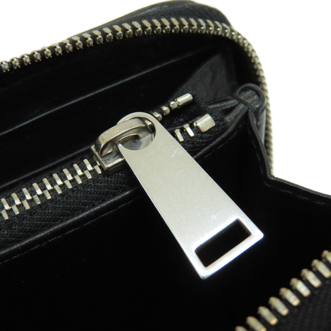 BOTTEGAVENETA Long Wallet Purse leather black INTRECCIATO