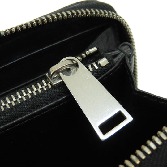 BOTTEGAVENETA Long Wallet Purse leather black INTRECCIATO