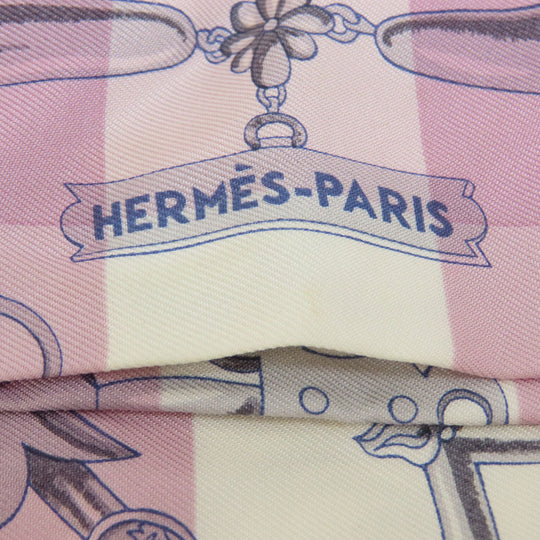 HERMES scarf silk purple Twilly Women Used Authentic