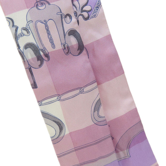 HERMES scarf silk purple Twilly Women Used Authentic