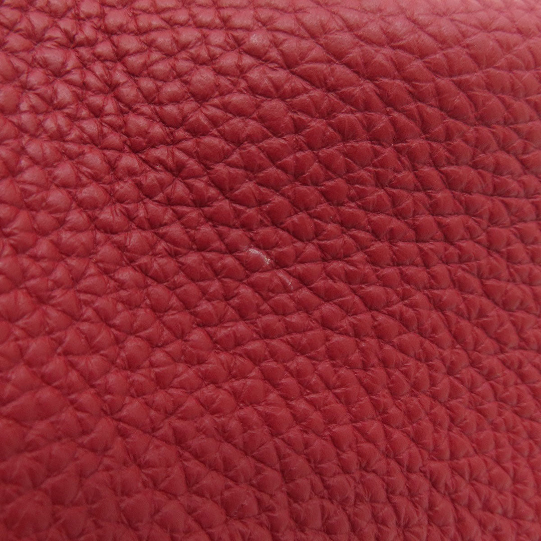 HERMES Handbag Taurillon Clemence Red Picotin Lock MM Red SilverMetal Women Used Authentic