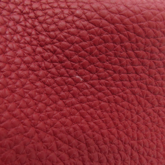 HERMES Handbag Taurillon Clemence Red Picotin Lock MM Red SilverMetal Women Used Authentic