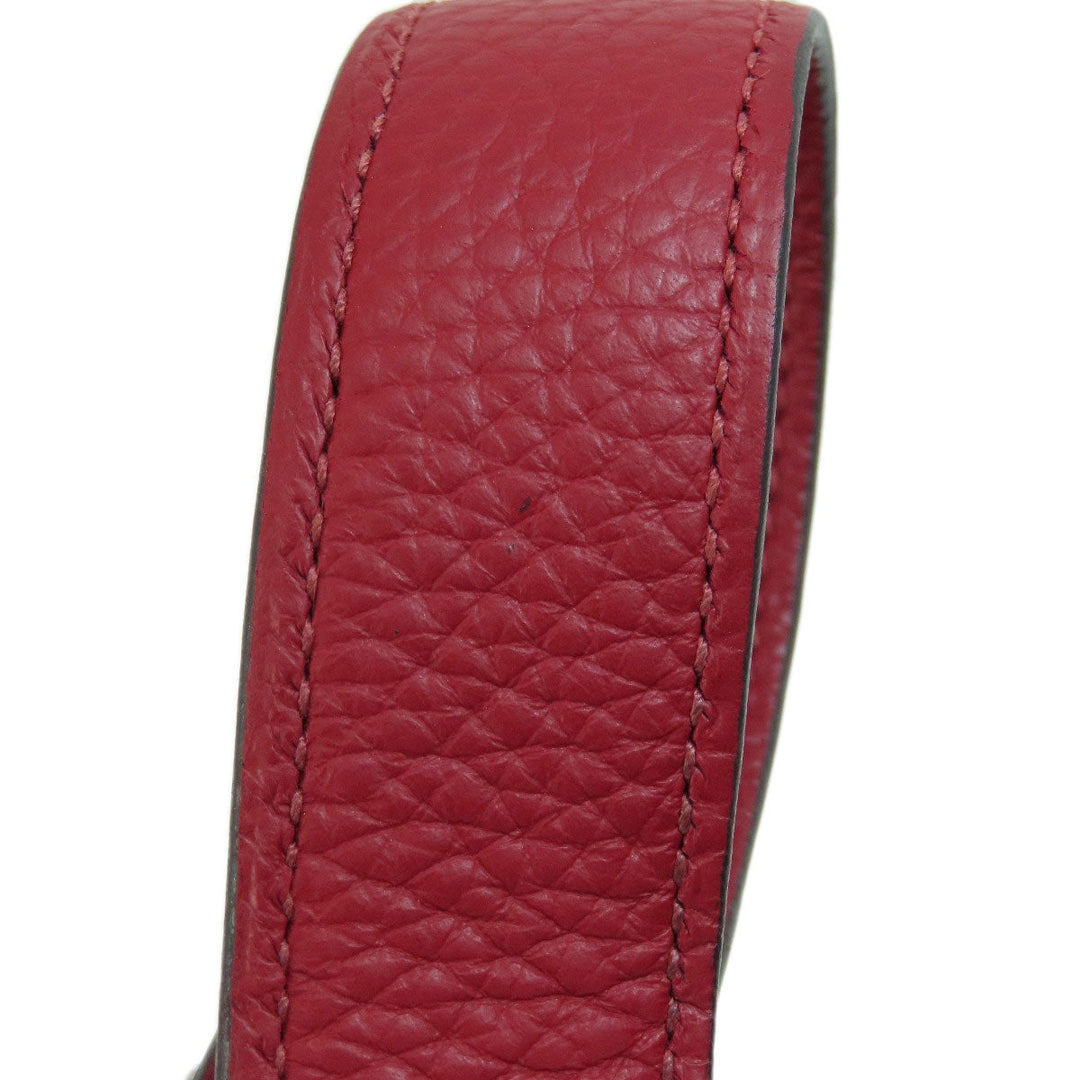 HERMES Handbag Taurillon Clemence Red Picotin Lock MM Red SilverMetal Women Used Authentic