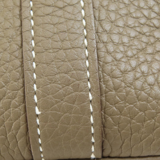 HERMES Handbag Taurillon Clemence Brown Picotin Lock GM Etoupe Etoupe SilverMetal Women Used Authentic