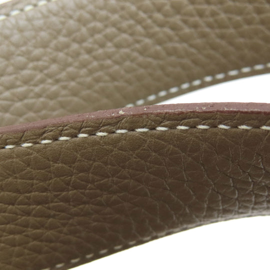 HERMES Handbag Taurillon Clemence Brown Picotin Lock GM Etoupe Etoupe SilverMetal Women Used Authentic