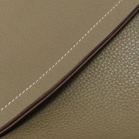 HERMES Tote Bag Taurillon Clemence Brown Cabasserie 31 Etoupe Etoupe Women Used Authentic