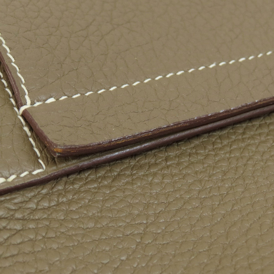 HERMES Tote Bag Taurillon Clemence Brown Cabasserie 31 Etoupe Etoupe Women Used Authentic