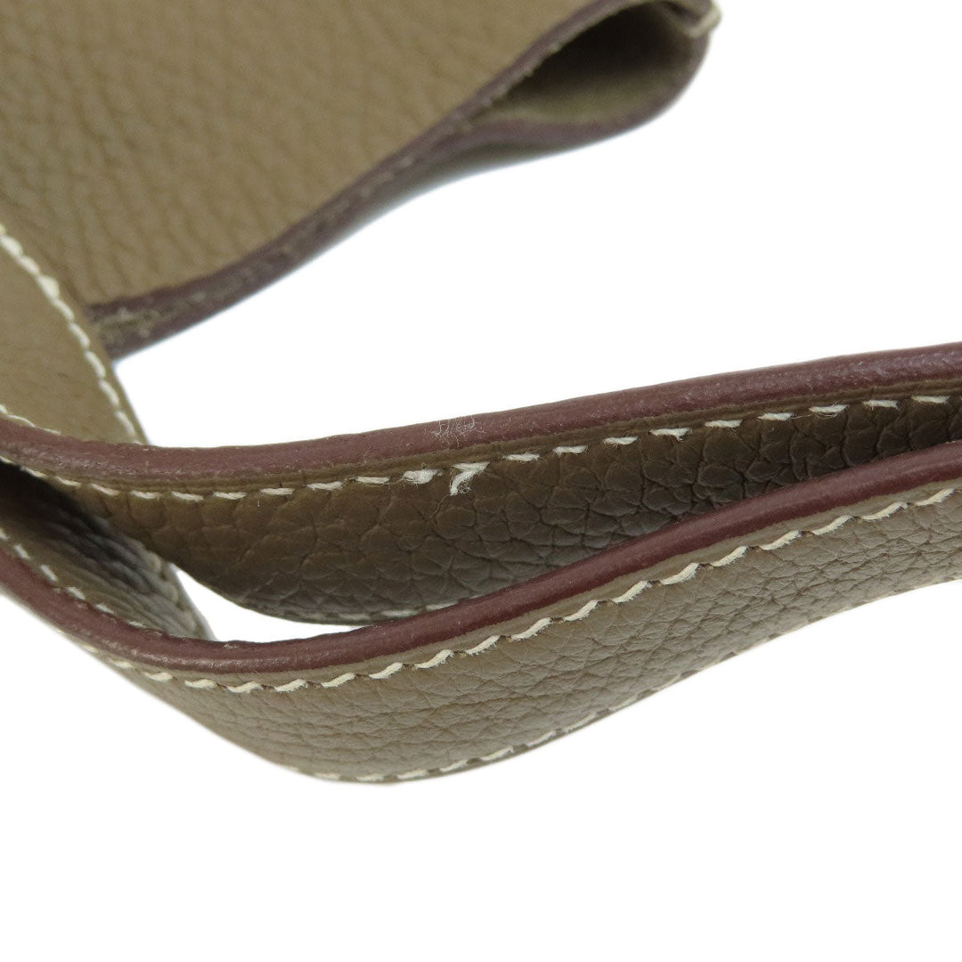 HERMES Tote Bag Taurillon Clemence Brown Cabasserie 31 Etoupe Etoupe Women Used Authentic