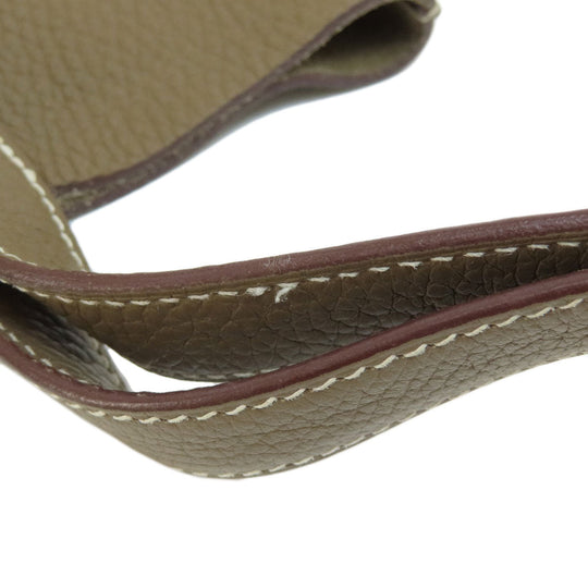 HERMES Tote Bag Taurillon Clemence Brown Cabasserie 31 Etoupe Etoupe Women Used Authentic