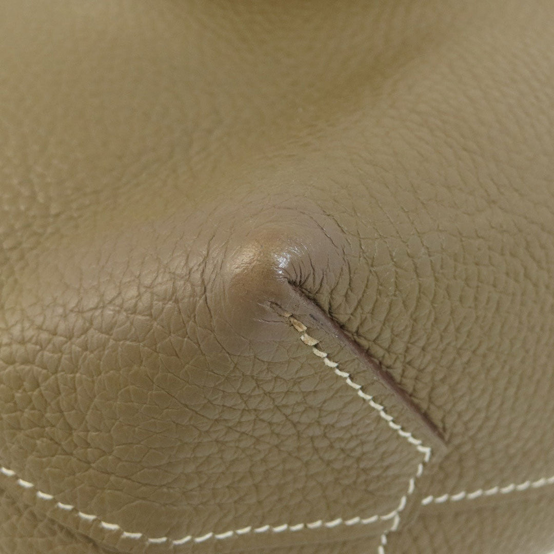 HERMES Tote Bag Taurillon Clemence Brown Cabasserie 31 Etoupe Etoupe Women Used Authentic