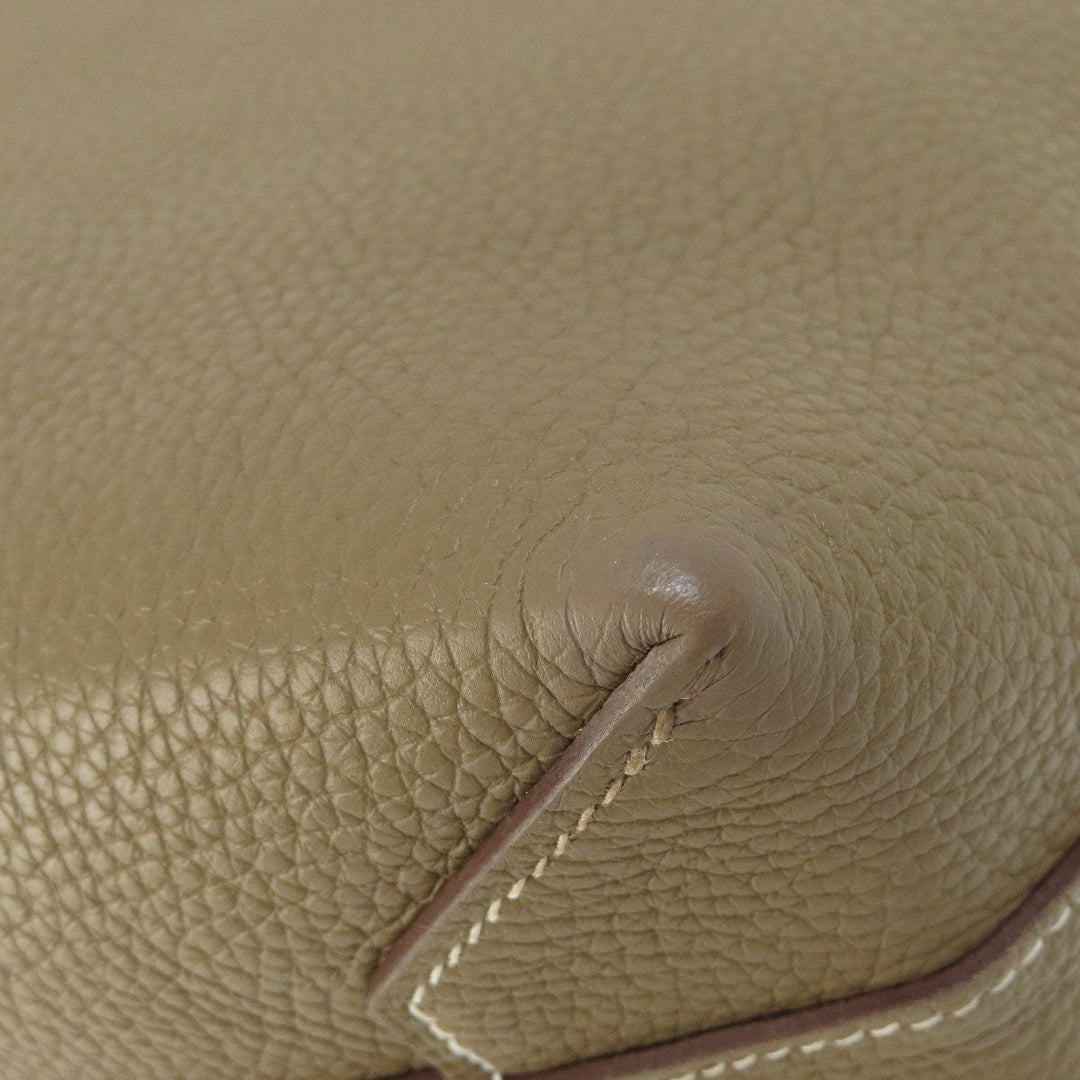 HERMES Tote Bag Taurillon Clemence Brown Cabasserie 31 Etoupe Etoupe Women Used Authentic