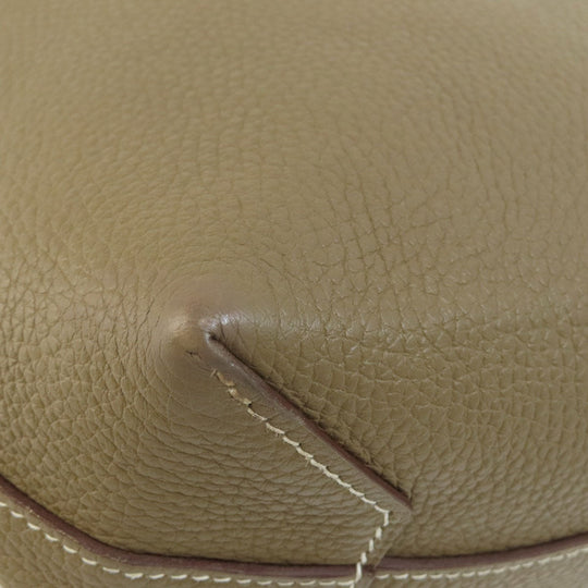 HERMES Tote Bag Taurillon Clemence Brown Cabasserie 31 Etoupe Etoupe Women Used Authentic
