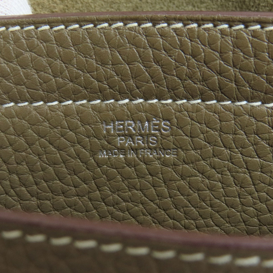 HERMES Tote Bag Taurillon Clemence Brown Cabasserie 31 Etoupe Etoupe Women Used Authentic