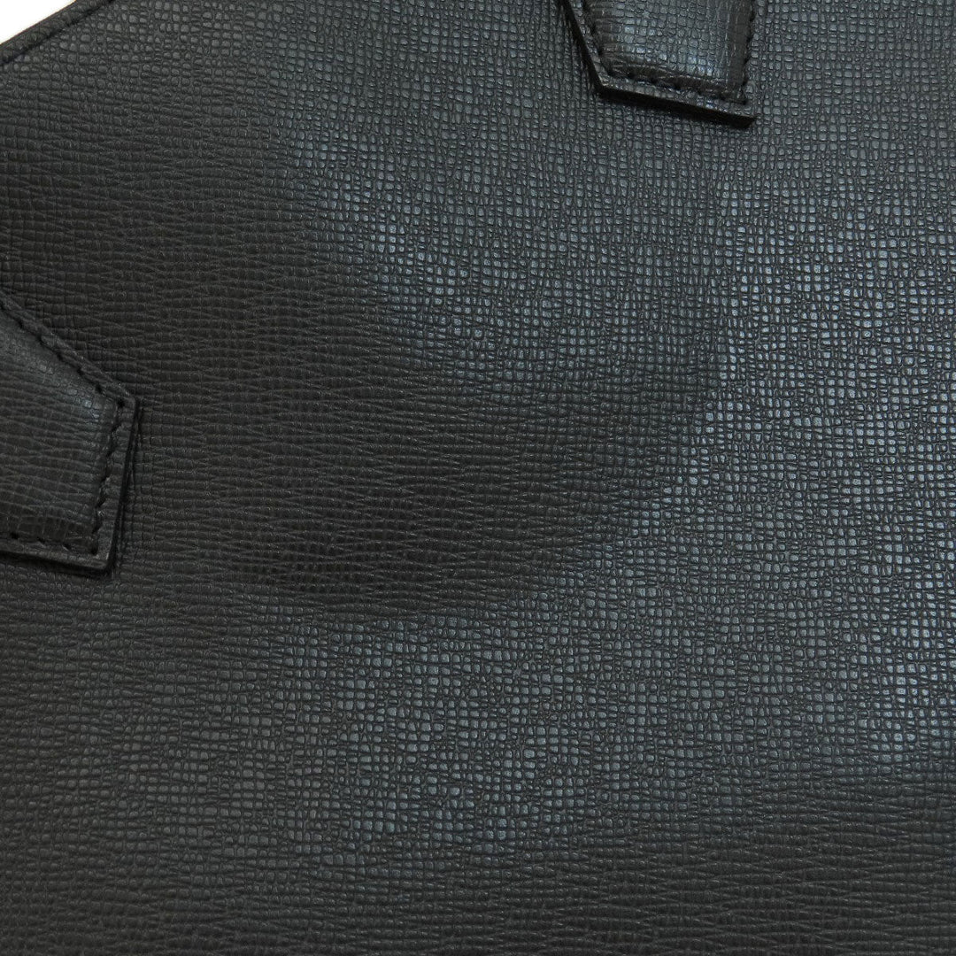 LOUIS VUITTON Business bag M30810 Taiga Leather black slim briefcase mens Used Authentic