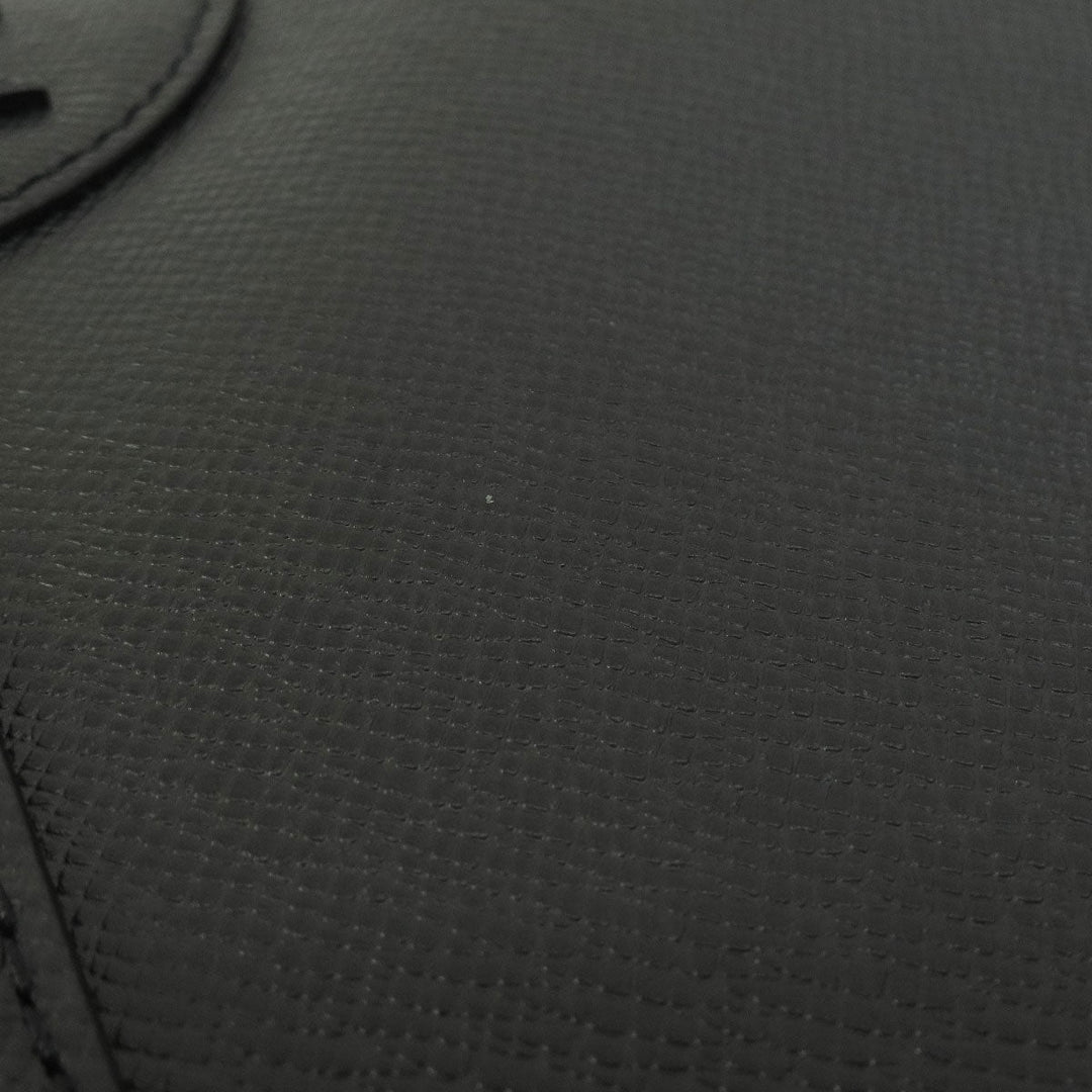 LOUIS VUITTON Business bag M30810 Taiga Leather black slim briefcase mens Used Authentic