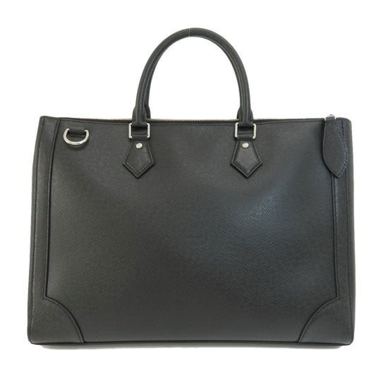 LOUIS VUITTON Business bag M30810 Taiga Leather black slim briefcase mens Used Authentic